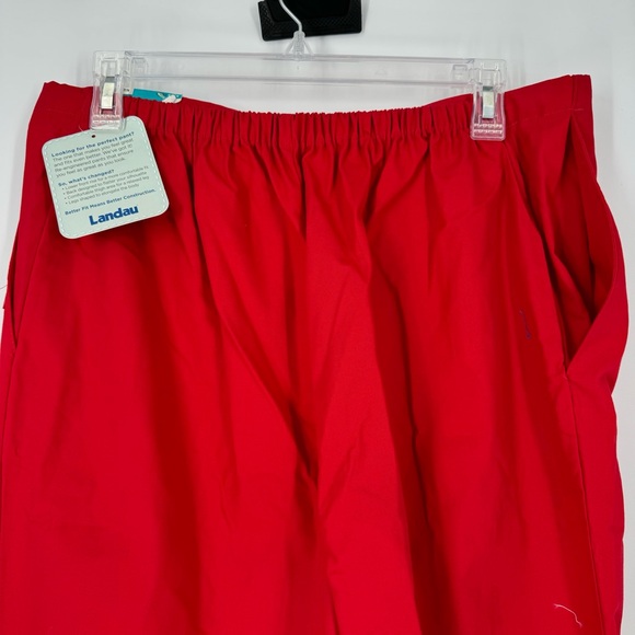 NWT Landau Natural red straight leg drawstring scrub pants - Picture 9 of 10